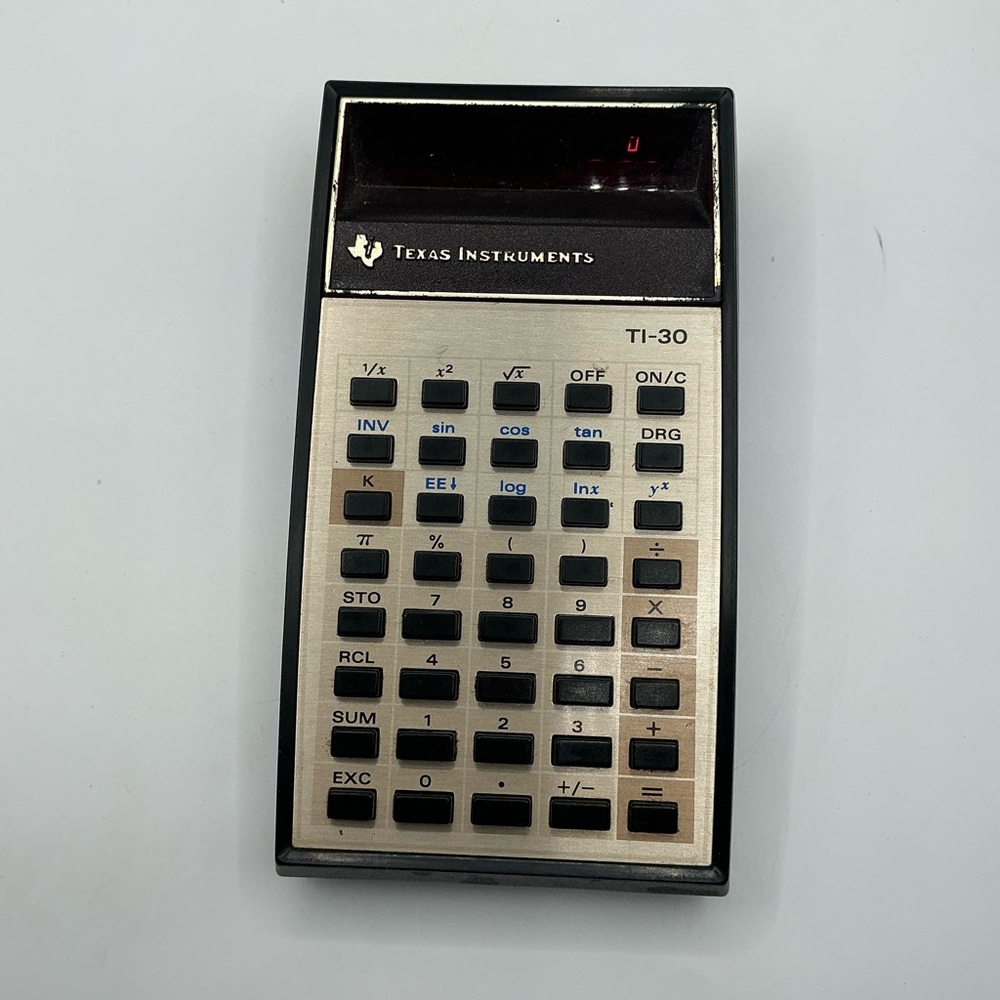 Vintage Texas Instrument TI-30 Calculator Electronic 1976 Works